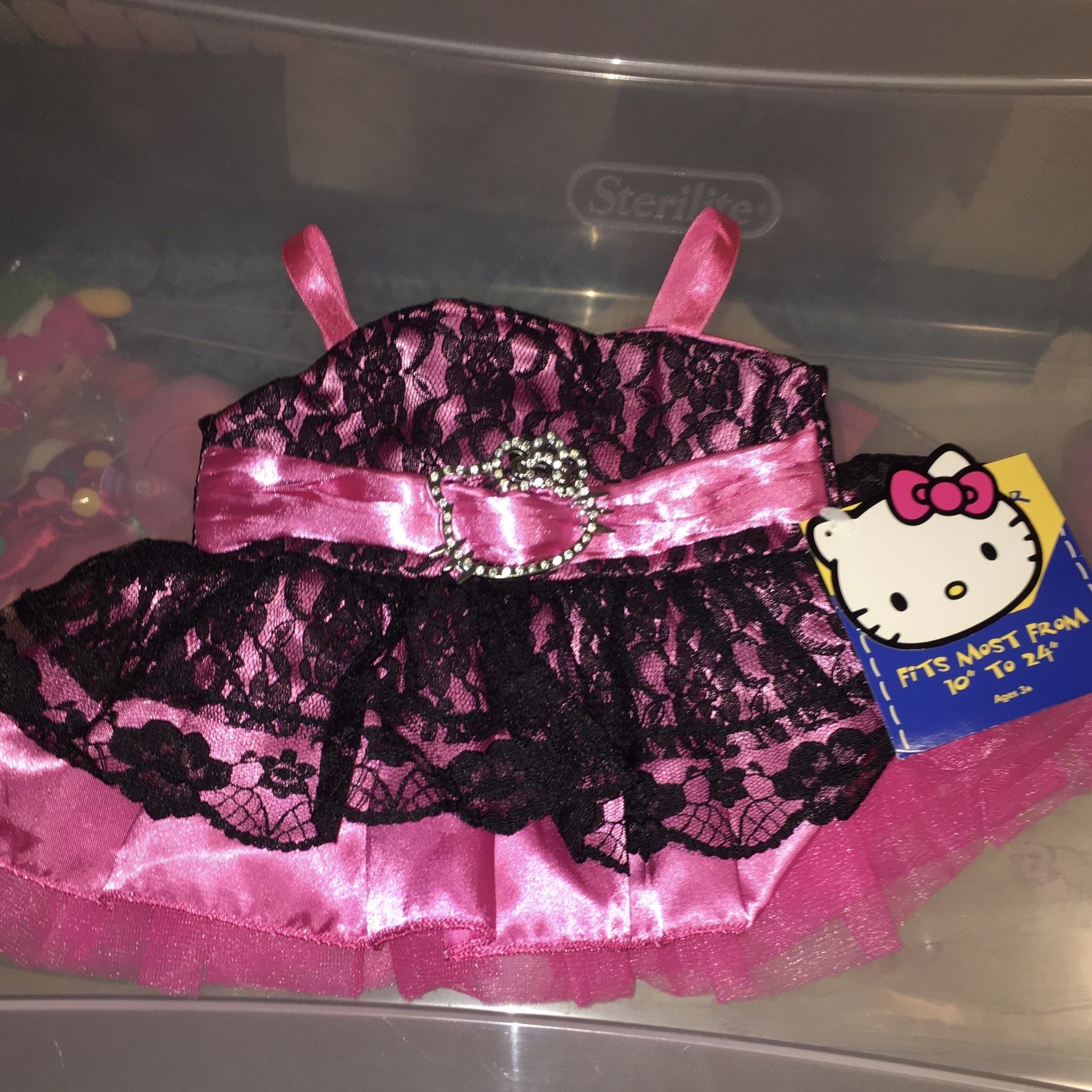 build a bear pink dress Honey Girls Pink Glitter Dress for Plush Toys
