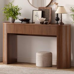 55 Inch Console Table with 2 Drawers, Entryway Tables with Storage