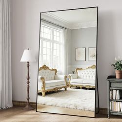 New Black Large Full Length Standing Floor Mirror 78”x35”