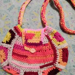 Crochet Granny Square Purse
