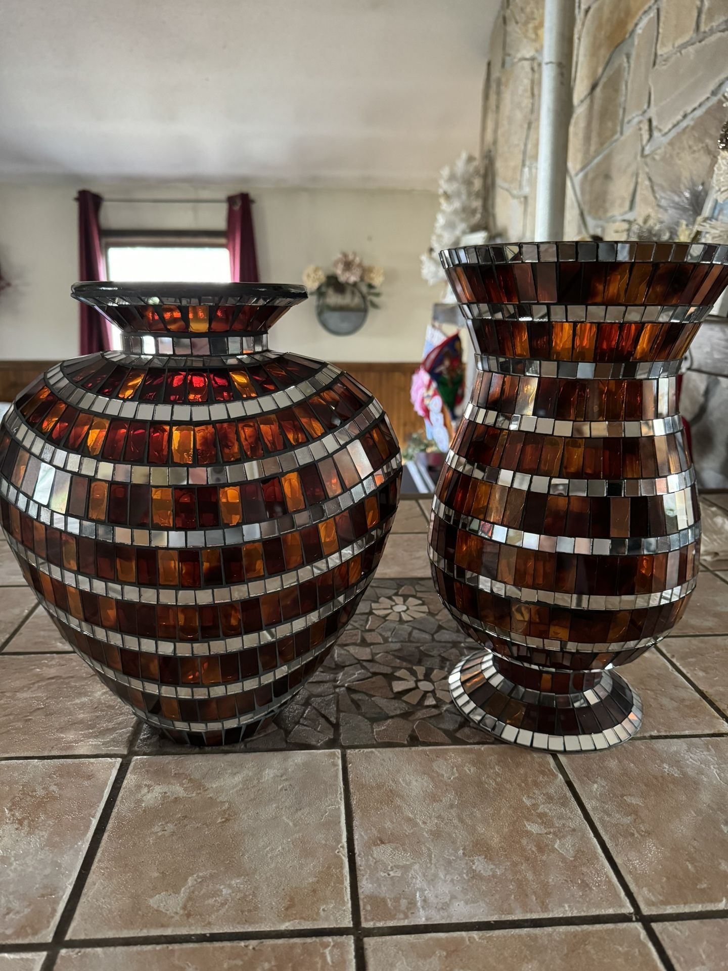 Two Vases approximately 14” height