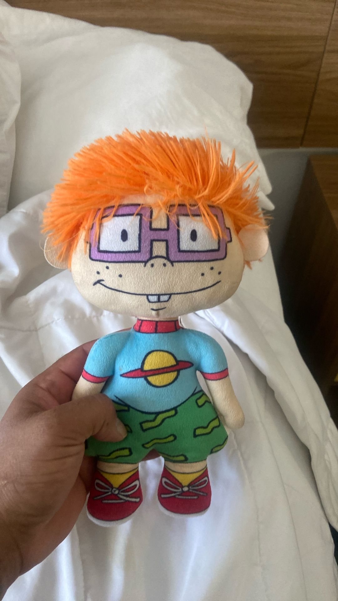 Nickelodeon 90s Rugrats Cartoon Series Chuckie Stuffed Plush 8.5in