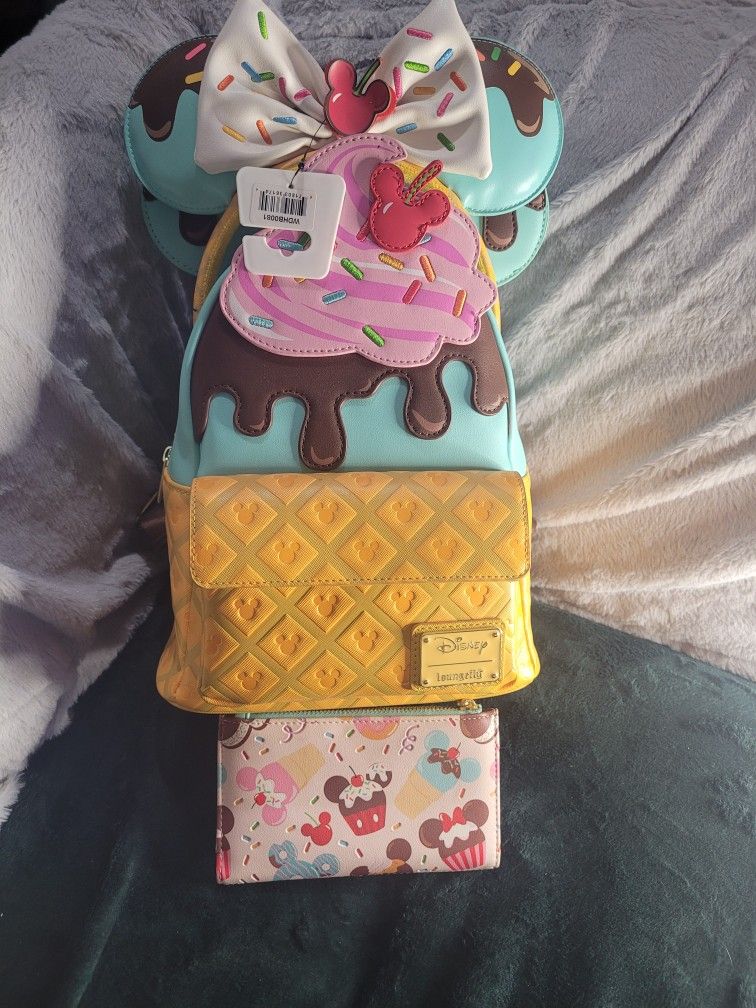 Mickey Sundae Ice cream Loungefly Set Bag Purse - nhima.co.zm display picture 1