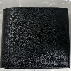 NEW: Coach Pebble Leather 3-in-1 Wallet