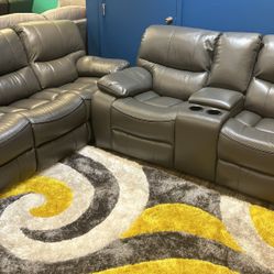 Madrid sofa loveseat, reclining in living room set $899