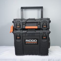 RIDGID Pro Gear System Gen 2.0 Stackable Rolling Tool Box and Compact Tool Box