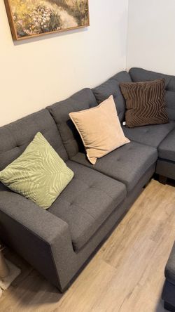 Couch with pillows