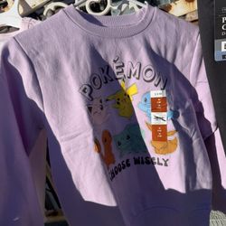 GIRLS NWT POKEMON CREWNECK (M7/8)