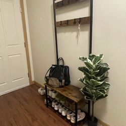 3 in 1 SHOE RACK, BENCH, COAT HANGER 