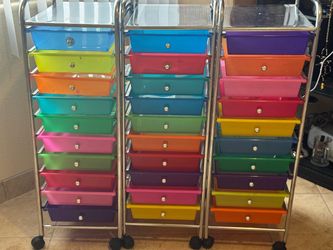 Colorful plaster stands