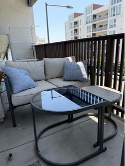 Outdoor table set sofa