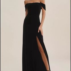 Black Velvet Gown By Jenny Yoo + Anthropologie
