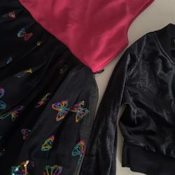 Butterfly Pink And Blue Size 6 Girls Dress 