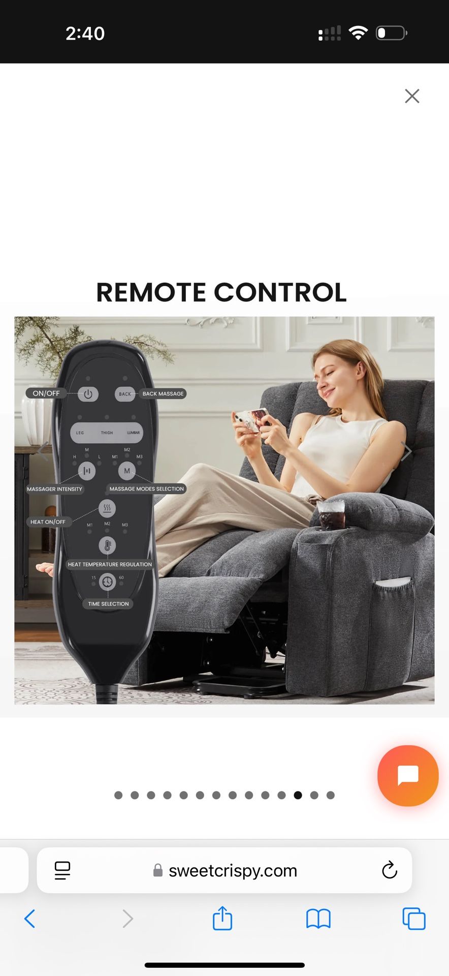 Sweetcrispy Electric Massage Recliner for the Elderly Enjoy Home Living Sa