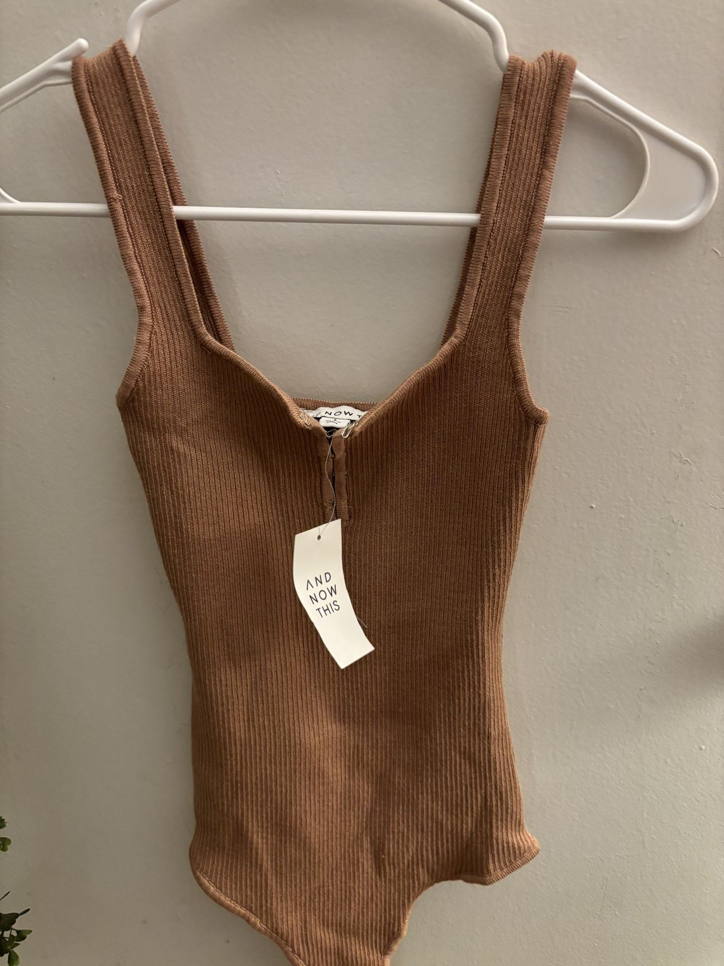Beige/tan/brown New W TAG bodysuit