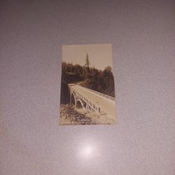VINTAGE 1915 TO 1925 LATOURELL BRIDGE COLUMBIA RIVER HIGHWAY REAL PHOTO UNUSED POSTCARD 