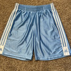 Y2K Adidas Dazzle Shorts Baby Blue 3 Stripes Mens Size Medium