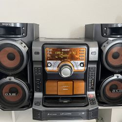 Sony LBT-ZX66i Stereo System 5-CD Changer w/ Speakers - Powerful Sound 