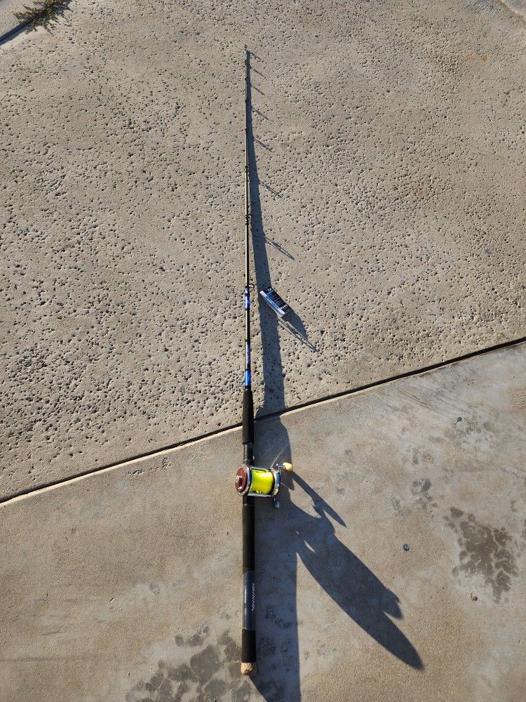 PENN SQUIDDER 140 w/ New 7' Daiwa BEEFSTICK Rod Saltwater Fishing Combo