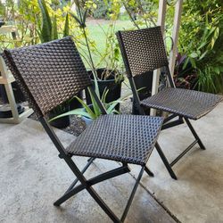 (2 Pcs for $55) Hampton Wicker Patio Foldable Chairs