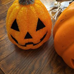 3 Vintage Blow Up Holloween Pumkins 