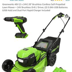 Greenworks *self-propelled* brushless lawn mower for $250