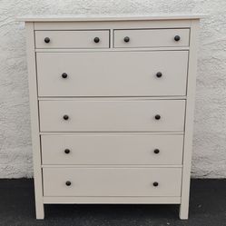 IKEA Hemnes White Tall Dresser Highboy Bureau Chest of 6 Drawers