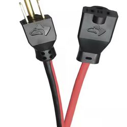 100 ft. 14/3 Indoor/Outdoor Extension Cord, Red and Black