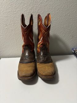 Men's John Davis Rodeo Cowboy Boots - Square Toe - Size 10 US / 28 MX