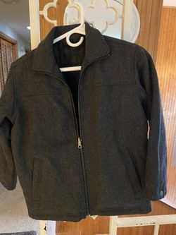 Boys Wool Gray Dress Coat Size 8-10
