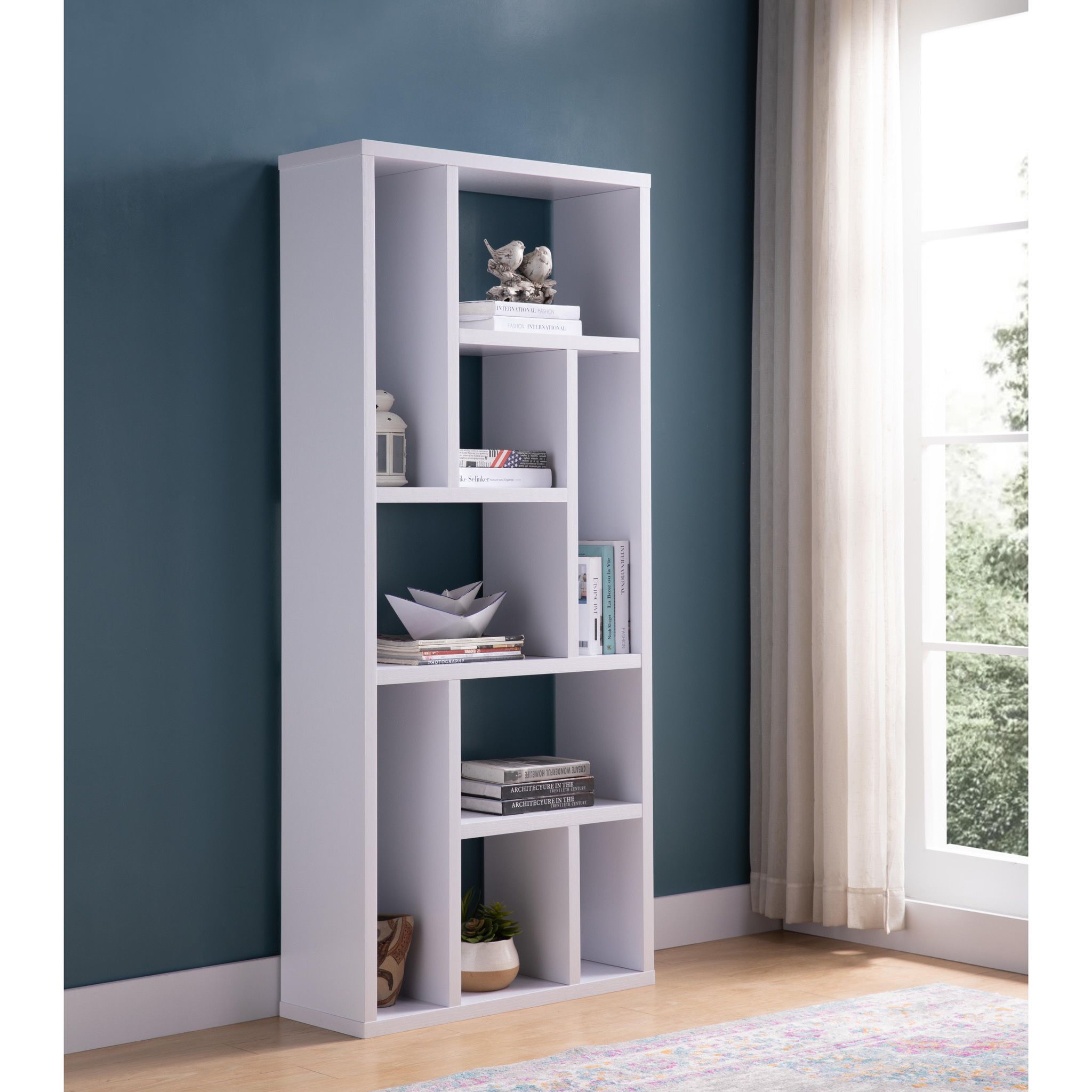 Display Cabinet/Bookcase In White Finish