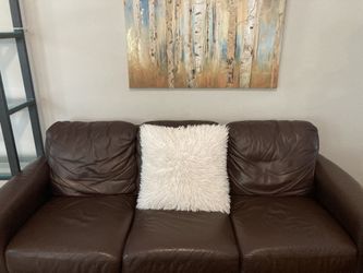Leather Sofa With Leather Chair