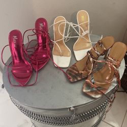 Tie Up Heels 5.5  Worn Once