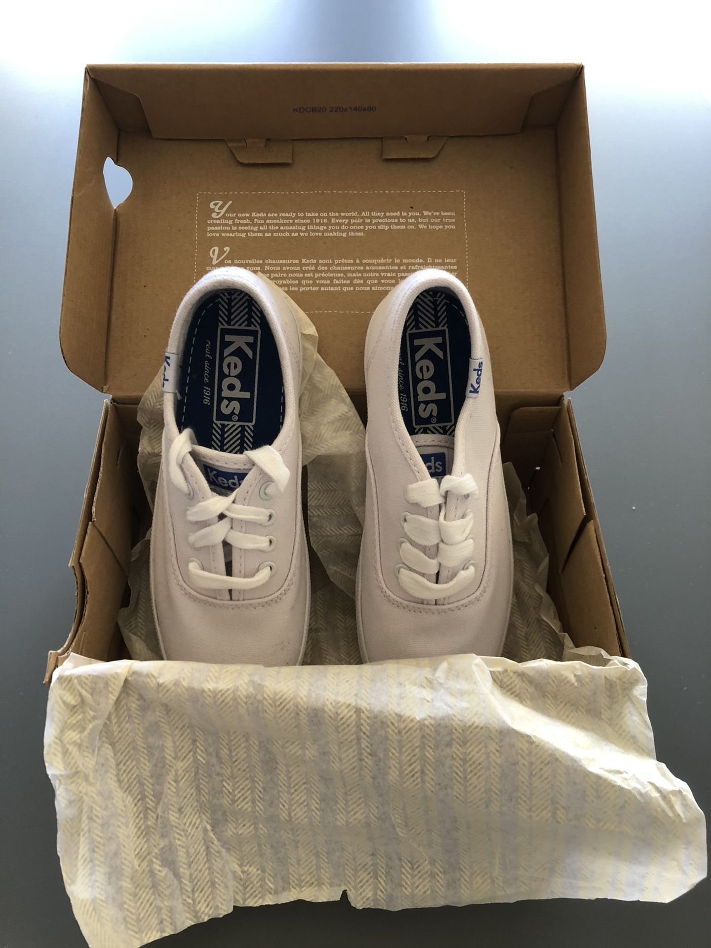 Kids KEDS White Lace Up