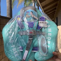 Mambobaby Float with Canopy Size Improved Non Inflatable Infant Baby Pool Float Smart Mambo Float Swim Trainer Baby Swim Float Mambo Baby Float Solid 