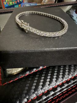 925 sterling silver Moissanite bracelet 6.5inches