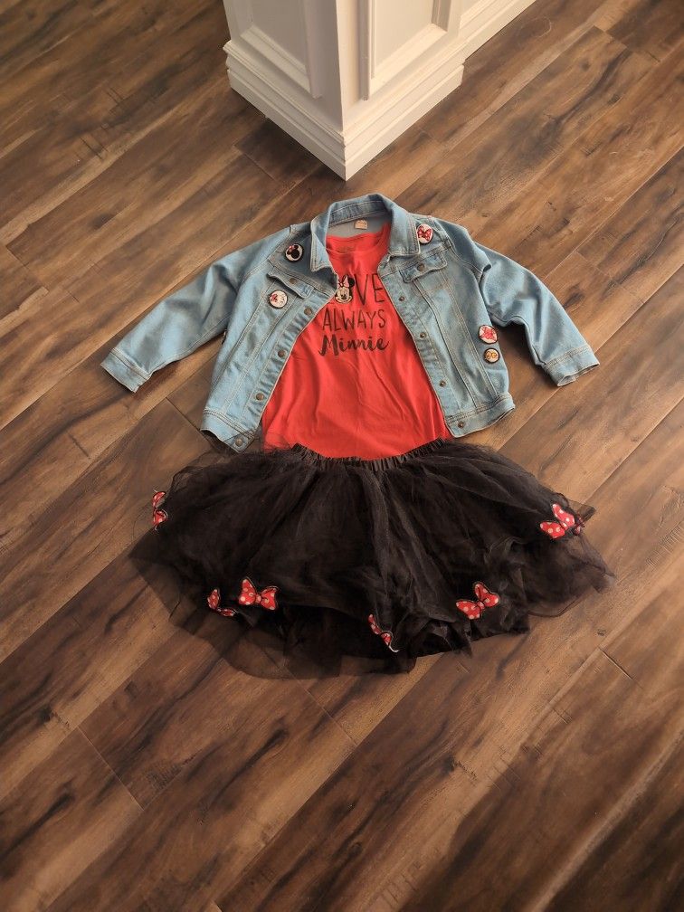Disney Minnie 3 Piece Tutu Set Size 10