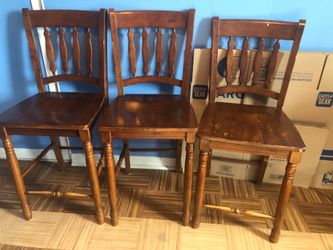 Free 3x Wood Dining Room Chairs