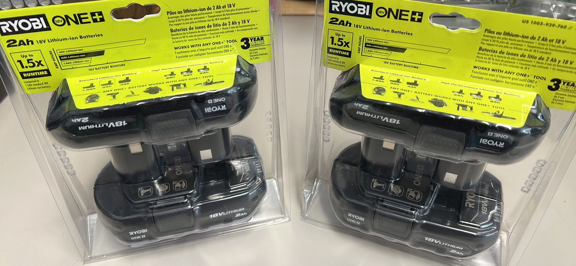 Ryobi 2 Ah Battery 2 Pack (2 Packs Available)
