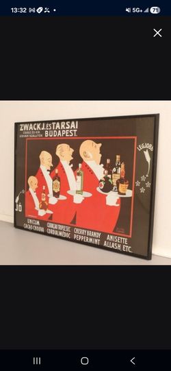 Vintage Zwack Unicum Poster (Reproduction) – Hungarian Advertising Art