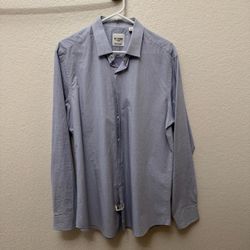 Ben Sherman Men's Blue Button-Up Dress Shirt