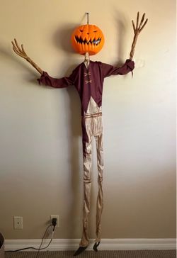 Halloween Home Decor Indoor or Outdoor Nightmare Before Christmas 6 ft Hanging Pumpkin King