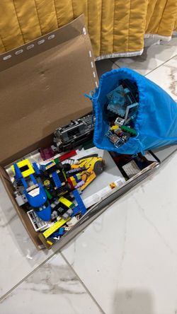 Large Lot of Mixed LEGO Pieces and Sets