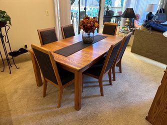 Dining Table, 6 Chairs & Hutch $300 OBO