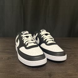 Nike Black And White Court Vision Sneakers 