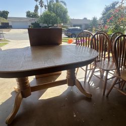 Wood Dining Table With Chairs