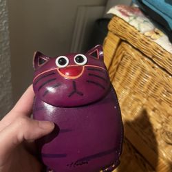 Leather Cat Coin Purse 