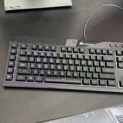 Corsair black k55 keyboard rgb