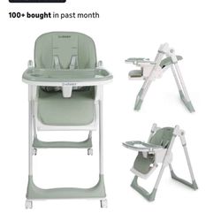 3-in-1 Foldable High Chair for Babies & Toddlers