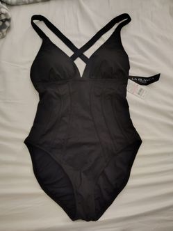 Black slimming swimsuit size 10